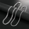 HSWYFCJY Silver Curb Link Chain Necklace 6MM/9MM Men Miami Cuban