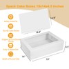 Aufind 6pcs Cake Boxes with Cake Board, 19x14x4.5 Inches White