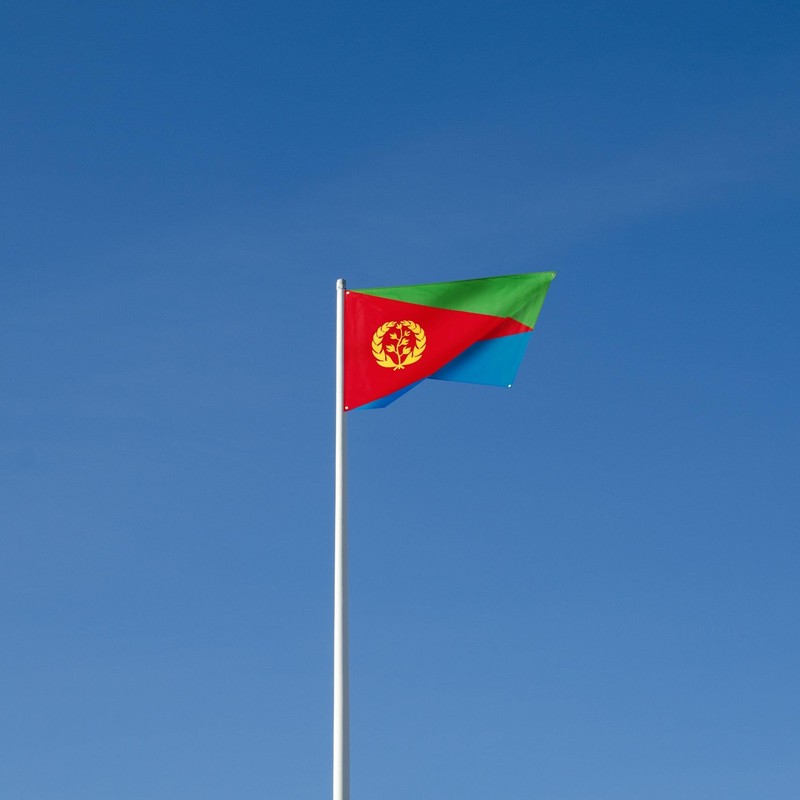 Runesol Eritrea Flag, 91x152cm, 3ft x 5ft, 4 Grommets, Eyelet
