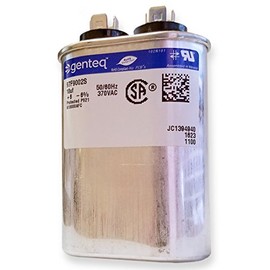 Genteq Capacitor 10 UF MFD 370V 97F9002, 97F9002s (replaces old GE# 97F9002BZ3, Z97F9002, 27L669), 10 MFD at 370V, Oval