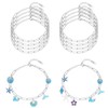 10Pcs Charm Bracelet Paperclip Chain Bulk,6.7'' Charm Bracelet Chains Stainless
