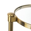 TEHOME Gold Glass Drink Table Metal Martini Round Small Drink