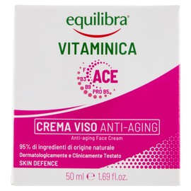 Equilibra Face Vitamin Anti-Aging Face Cream with Multivitamin Complex Tea and Mosqueta Oil Gives Face Skin Tone, Elasticity and Luminosity 50ml