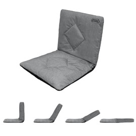 JLDTOP Stadium Seats, Meditation Cushion, Padded Floor Chair with Back Support, Adjustable Multiangle Floor Cushions, Japanese Floor Chair for Outdoor Indoor Reading Gaming & Working(Grey)