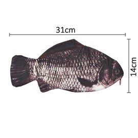 MEISH Pen Bag Novelty Fish Pencil Case Fish Shape Zipper Pen Bag Funny Pen Bag for School Office Supplies (1)