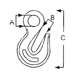 MarineNow Stainless Steel 316 Eye Chain Grab Hook 1/4", 5/16", 3/8", 1/2" (1/4", 01-Pack)