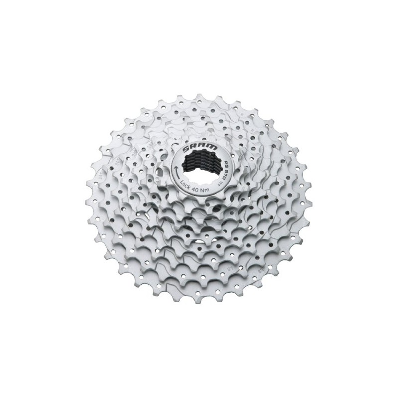 Sram Cassettes PG970 9 Speed Cassette, Metallic, 11-32T