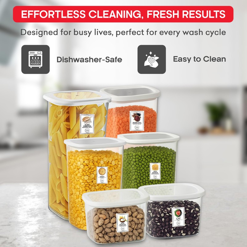 My Happy Home 12 Pcs Square Plastic Food Containers with