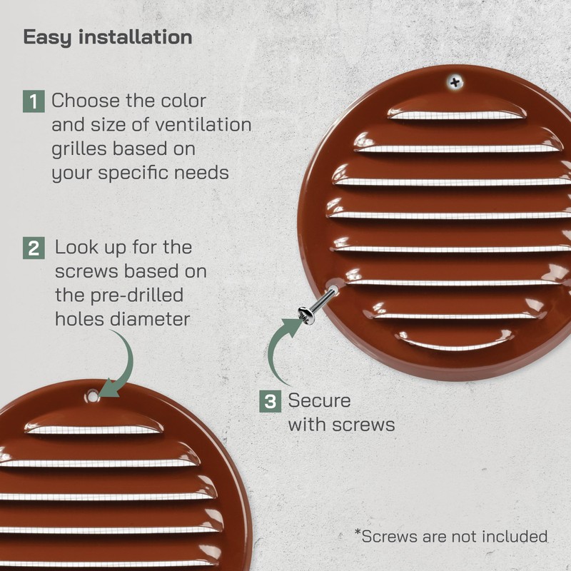 Vent Systems 4" Inch Brown Soffit Vent Cover - Pack