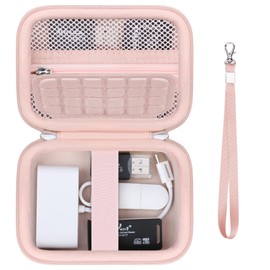 Supmay Computer Memory Card Readers Organizer Case Compatible with SD Card Reader, USB C SD Card Reader, TF Card, Micro SD Card, Portable Memory Card Accessories Storage Bag Travel Case, Pink