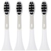 BOOMBRUSH 4x Brush Heads, White, Regular, Super Fine, Strong Bristles,