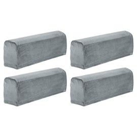 uxcell 4 Pcs Sofa Armrest Covers Stretch Couch Armrest Cover for Chairs Sofas Couch Arm, Scratch-Resistant Sofa Arm Cover, Dark Gray