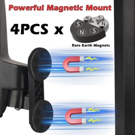 MUTUACTOR Universal Magnetic Tractor Mirrors, No Drilling, Non-slip Golf Cart Rear View Mirrors for John Deere, Kubota, Mahindra, Kioti, Forklift Tractor Accessories (1 Pair)