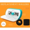 2 Pack Replacement Rubber Rollers - Black Spare Rollers Compatible