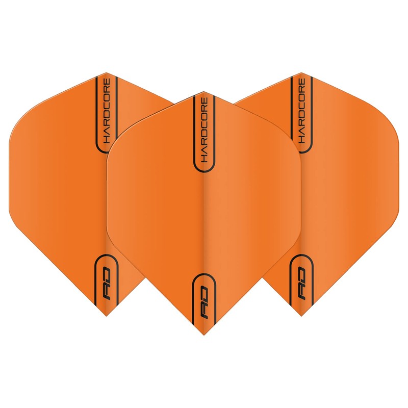 Hardcore Orange Extra Thick Standard Dart Flights - 5 Sets