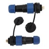 2Pcs SD16 IP68 Waterproof Aviation Connector SD16 Female Plug Male