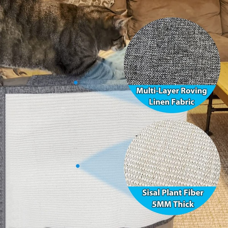 NATUYA Cat Scratch Furniture Protector - Large Sisal Cat Scratching
