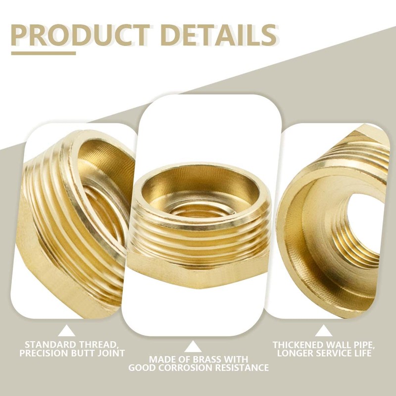 Bwintech 2 Pcs 1/2" Female to 1" Male BSP Thread