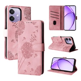 AsWant Wallet Case for Oppo A60 5G/ Oppo A40 (6.67 Inch), Premium PU Leather Flip Protective Wallet and Stand Feature Case for Oppo A40 (Pink)