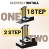 KUAFU Step Handrail Fit for 1-2 Steps Flexible Porch Railing