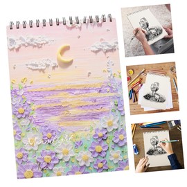 Operitacx Portable Sketchbook Set for Students A4 Size Hardcover Sketchpad Marker Paper