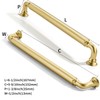 LONHECAN 2 Pack 6 inch(152mm) Center to Center Brushed Gold