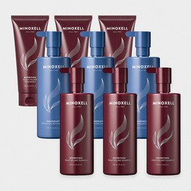 Minoxel [All benefits] Nutrition Volume Shampoo 480ml x 3 + Dandruff Cooling Shampoo 480ml x 3 + Nutrition Volume Treatment 200ml x 3 / [혜택총동원] 뉴트리션 볼륨 샴푸 480ml x 3개 + 댄드러프 쿨링 샴푸 480ml x 3개 + 뉴트리션 볼륨 트리트먼트 200ml x 3개