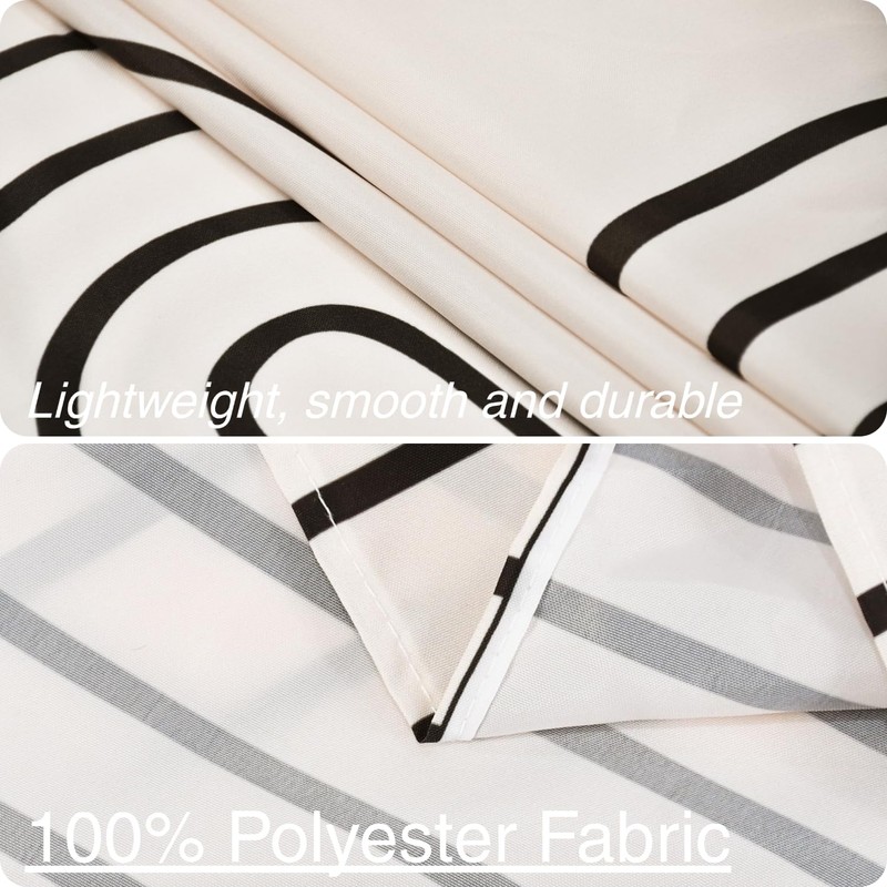 GKLEASG Boho Mid Century Extra Long Shower Curtain, 72Wx78H Minimalist