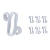 MIXNEX 6 Pack White Clothes Hanger Connector Hooks, Skirt Hangers,