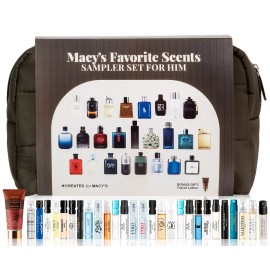 Assorted Favorite Gift Set for Him - Macys' Men 26pc Fragrance Sampler Pouch