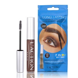 Luxion Hair Color & Eyebrow Dark Brown, Difficult to Fall Out, Eyebrow Dyed, Gray Hair, Eyebrow Color, Eyebrow Gray Hair, Eyebrow Color, Eyebrow Mascara, Liquid Eyebrow Unisex (Dark Brown)