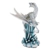 Ebros Gift White Arctic Snow Winter Dragon On Giant Crystal