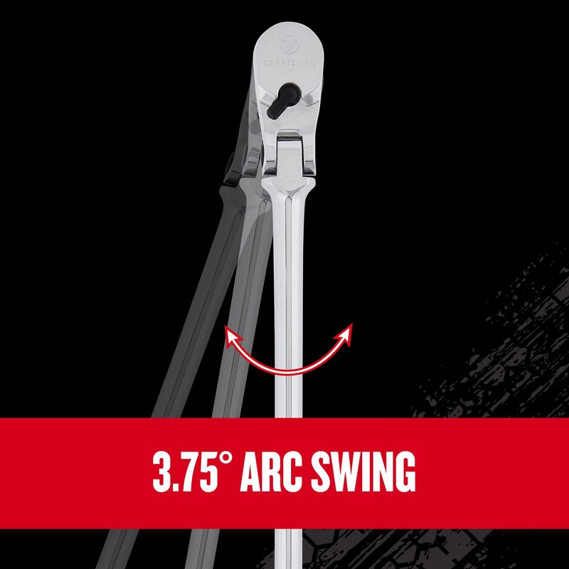 CRAFTSMAN V-SERIES Ratchet, 3/8 Inch Drive, 96-Tooth, Flexible Head XL