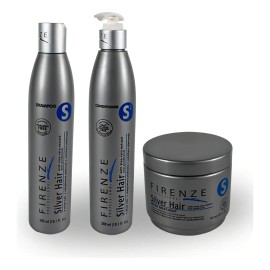 Kit Shampoo+acondicionador+tratamiento Silver Firenze