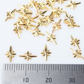 Studded Metal Parts [Pearl Stone Mail Order MK] Classic Motif Light Glitter Approximately 50 tablets (0.3 x 0.2 inches (8 mm x 5 mm) Carefully Selected Parts Handmade Accessories Nail