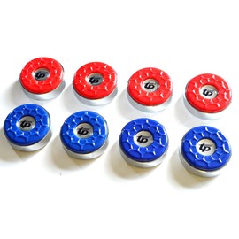 TORPSPORTS(Dia.58mm 2-1/4'' Shuffleboard Pucks, Set of 8 Blue/Red