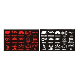 2-Pack Waterproof Dashboard Stickers for Cars & Trucks - 15 Funny Decorative Decals, Vinyl Labels for Interior Buttons, Rocker Switches & Control Panels（Red + white）