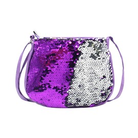 Eilova Orityle Girls Crossbody Purse for Kids Sparkle Flip Sequin Small Bling Cute Purses Zippered Glitter Handbag Shoulder Bag Wallet