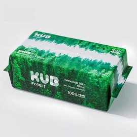 KUB Thickened Disposable Face Towel Soft Tissue Ultra Soft Durable Natural Biodegradable Pack 60 Sheets