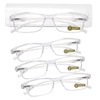 LUFF 4Pcs Anti-Blue-ray Reading Glasses Portable Ultra-Light Readers(2.0X)