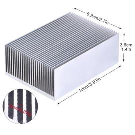 Aluminium Heatsink, 3.94" x 2.71" x 1.41" / 100 x 69 x 36 mm, Heatsink, Cooling 23 Blade Cooler for IC Modules, PC Computers, LEDs, Circuit Board Semiconductor Devices