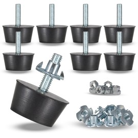 NEWBYTEK M6 Thread Furniture Feet Levelers, 8 PCS Adjustable Leveling Feet Screws in Threaded Furniture, Floor Protection Feet Glides Adjuster for Tables Chairs Cabinet Patio Furniture Legs