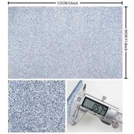 Sky Blue 11.8X 53 Inch (30 x 135 cm) Sparkly Superfine Glitter Leather Rolls Shiny Faux Fabric Canvas Perfect for Craft DIY Handmade Projects Patchwork Bow Earring Craft Key Chain