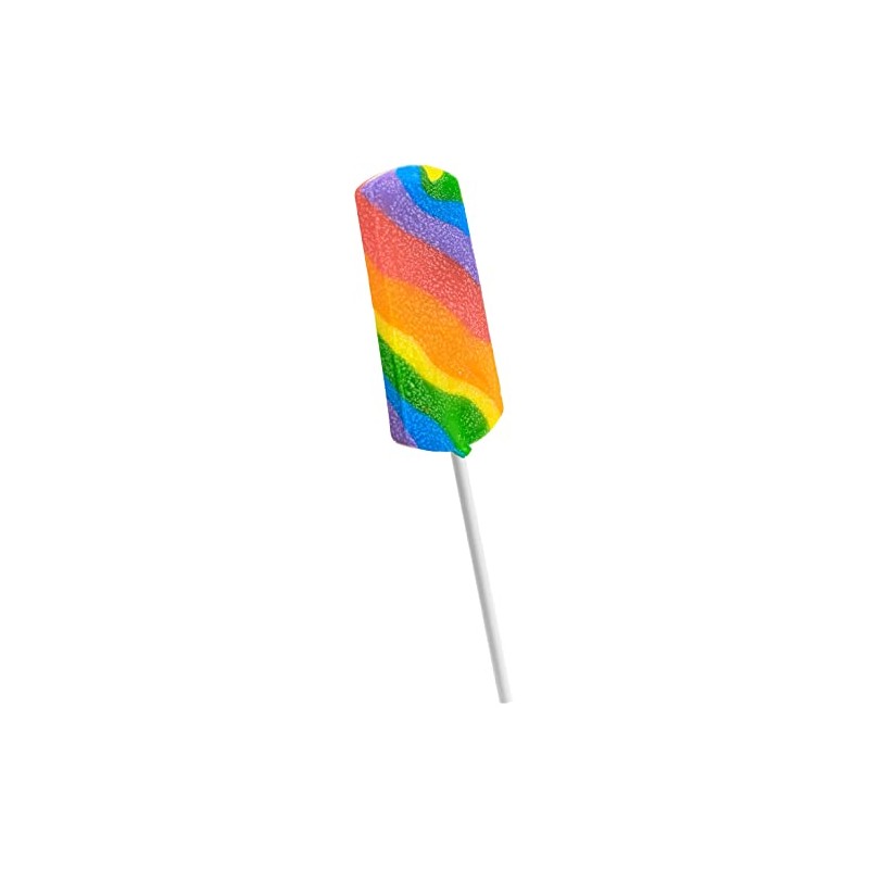 Fruidles Paddle Rainbow Swirl Lollipop, Mixed Fruit Flavor, Individually Wrapped,