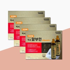 Rosina Premium Oh Han-jin's Baekse Albumin 33g x 30 bottles x 4 boxes gift for parents and mom / 로지나 프리미엄 오한진의 백세 알부민 33g x 30병 x 4박스 부모님 엄마 선물