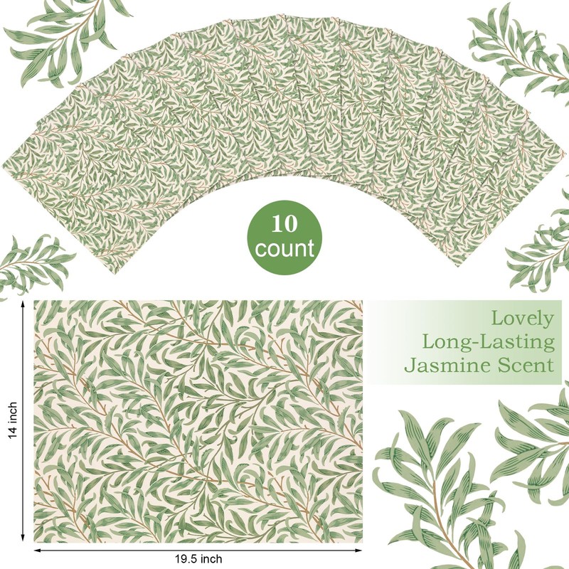 Gersoniel 10 Sheets Drawer Liners for Dresser Scented Drawer Liners
