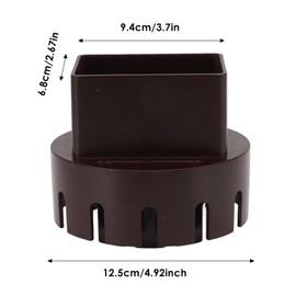 Rain Gutter Downspout Adapter, Plastic Drain Downspout Extender Connector Flexible Drain Adapter Replacement Downpipe Converter Connector with Screws for Outdoor(Brown S 2×3 in)