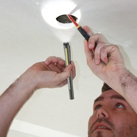 Scangrip Work Pen 200 R, Rechargeable LED Penlight, 200 Lumen, Dimmer Function, Slim Design, Built-in Magnets and Pocket Clip, Durable Aluminum Body, for Inspection Work