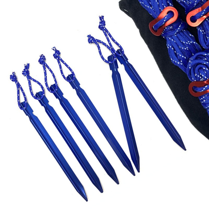 Tent Ropes Peg Buckles Reflective Ropes Set with Storage Bag