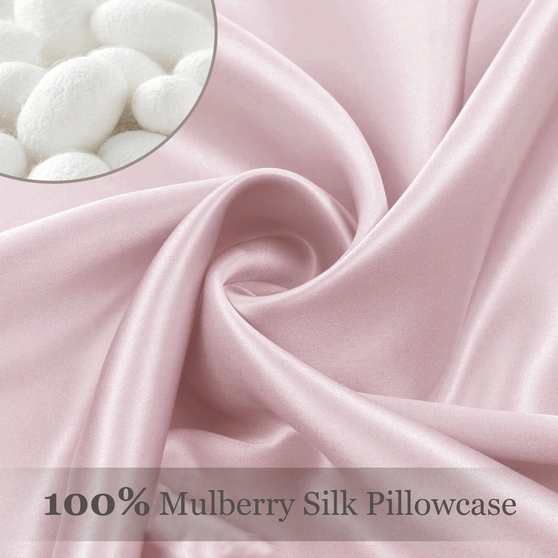 Adubor Silk Pillowcase for Hair and Skin with Hidden Zipper,